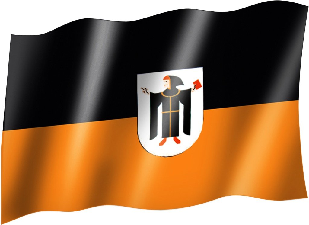 sportfanshop24 Flagge/Fahne MÜNCHENER KINDL/MÜNCHEN Wappen Staatsflagge/Landesflagge/Hissflagge mit Ösen 150x90 cm, sehr Gute Qualität von Sportfanshop24