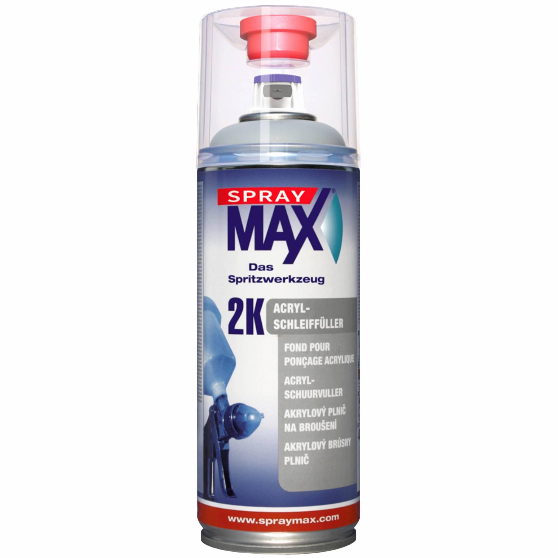 Spray Max - 2K Acrylfüller grau Spray (400ml) von Spray Max