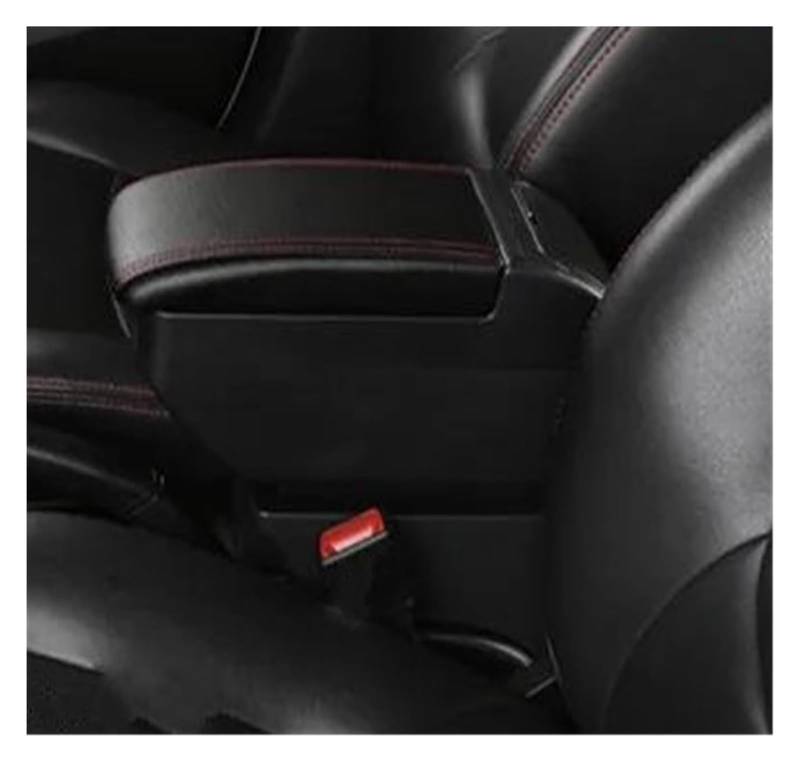 Auto Mittelkonsolen Armlehnen Für Abarth Für 595 Auto Zentrale Armlehne Lagerung Box Inhalt Mit Tasse Halter USB Interface Zubehör(F1 No Usb) von Spring talks