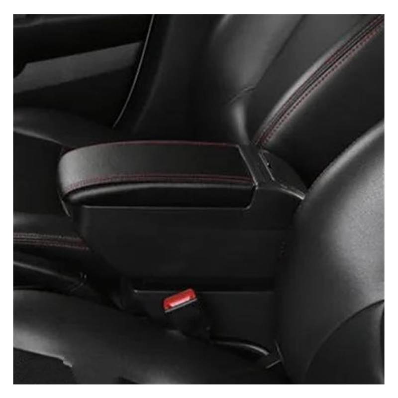 Auto Mittelkonsolen Armlehnen Für Abarth Für 595 Auto Zentrale Armlehne Lagerung Box Inhalt Mit Tasse Halter USB Interface Zubehör(H1 4 Usb) von Spring talks