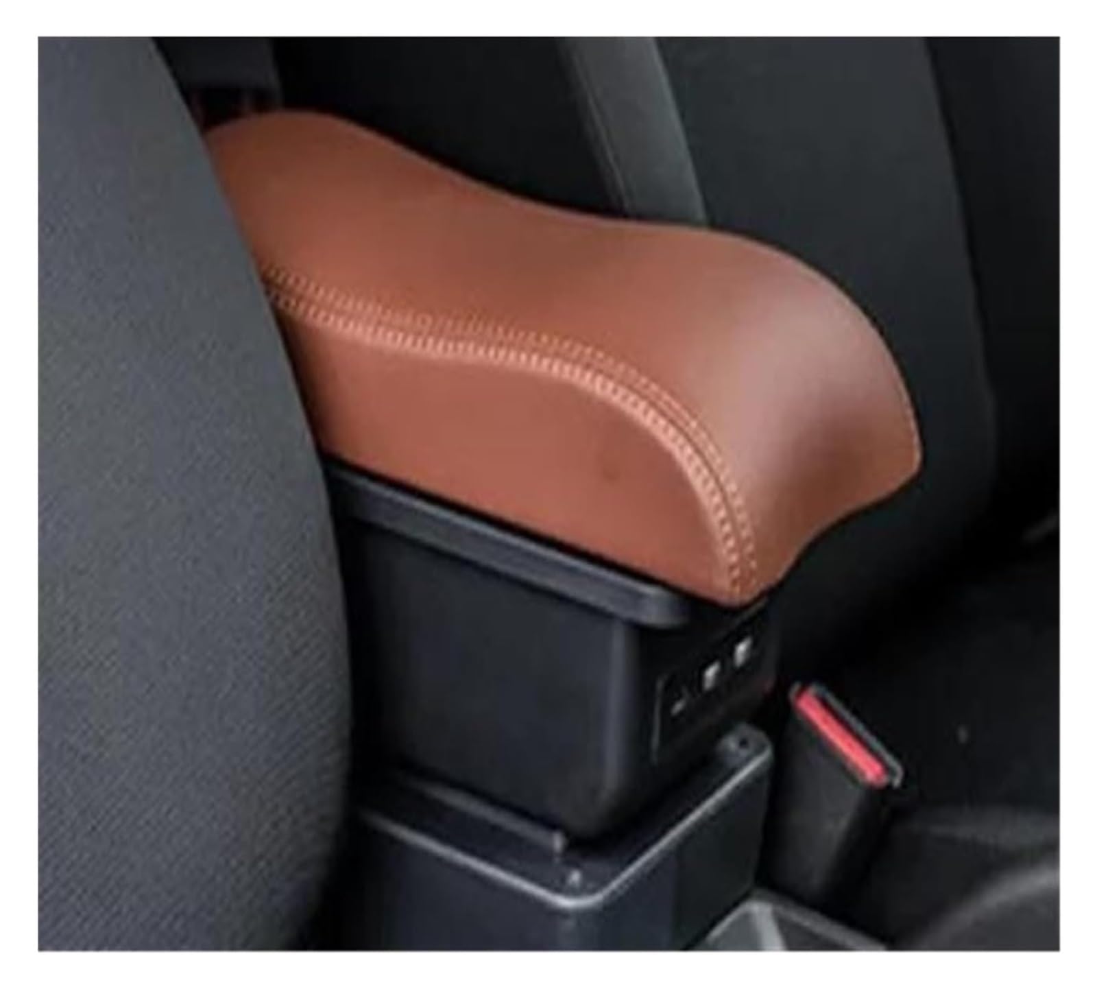 Auto Mittelkonsolen Armlehnen Für Hyundai Für Bayon Auto Zentrale Armlehne Lagerung Box Innenraum Mit USB Lade Zubehör(B6 3usb) von Spring talks