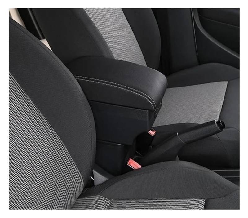 Auto Mittelkonsolen Armlehnen Für Kia Für Morgen Für Picanto Auto Armlehne Lagerung Box Innen Modifikation Mit USB Multifunktionale(B1 No Usb,Black black) von Spring talks