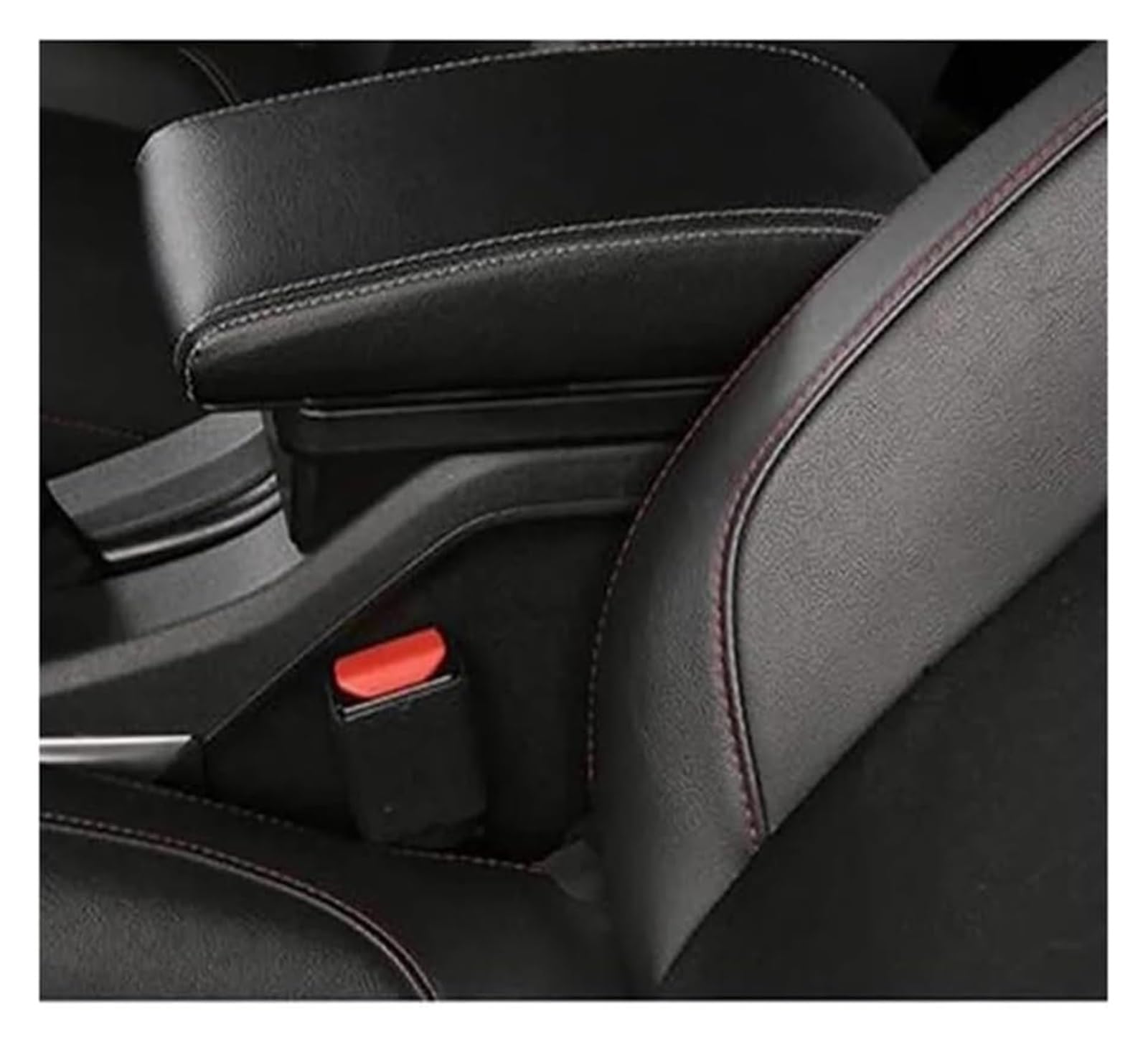 Auto Mittelkonsolen Armlehnen Für Kia Für Picanto Für Morning Car Mittelarmlehne Aufbewahrungsbox Armlehne Organizer Fach Armlehnenbox(C Black White Line) von Spring talks