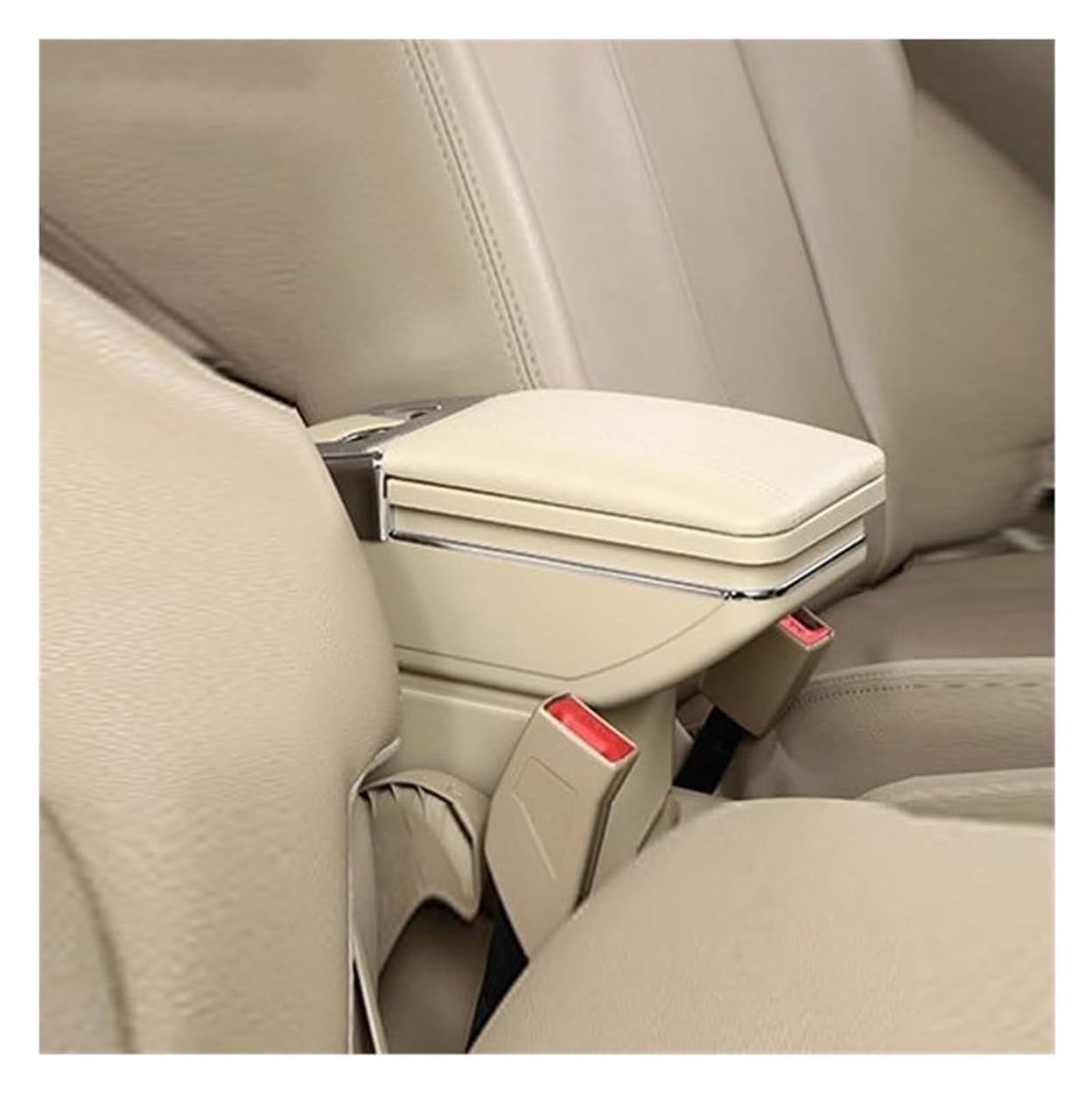 Auto Mittelkonsolen Armlehnen Für Kia Für Spectra 2010-2018 Auto Armlehne Usb-schnittstelle Arm Rest Aufstieg Lagerung Box Center Konsole(Beige) von Spring talks