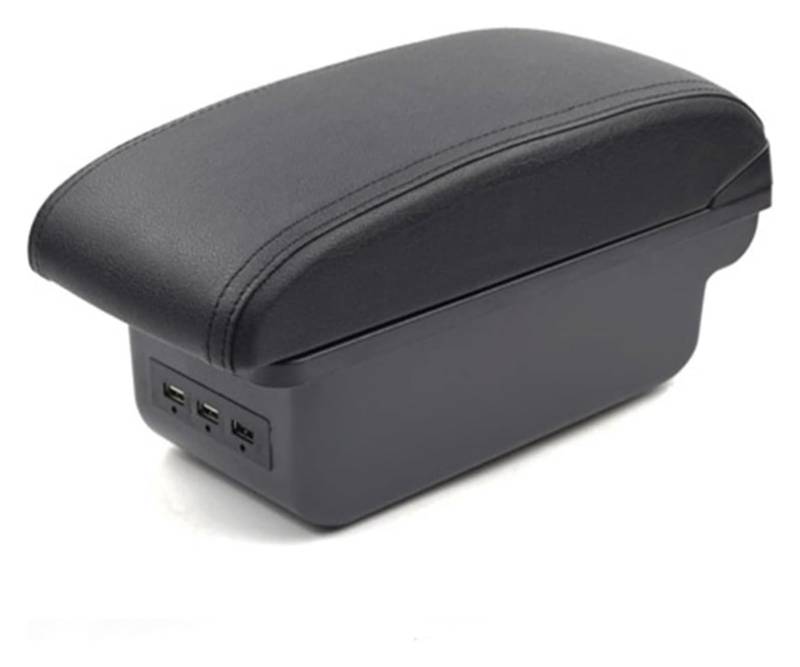 Auto Mittelkonsolen Armlehnen Für Kia Für Spectra 2010-2018 Auto Armlehne Usb-schnittstelle Arm Rest Aufstieg Lagerung Box Center Konsole(D Black) von Spring talks