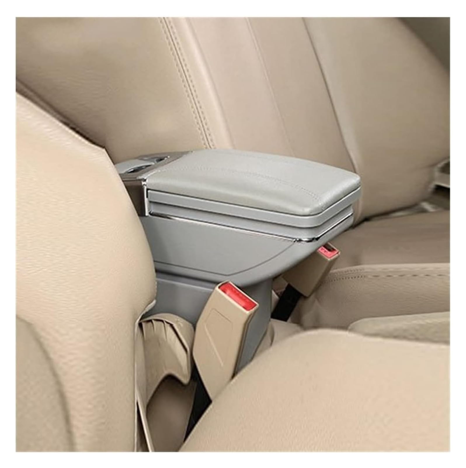 Auto Mittelkonsolen Armlehnen Für Kia Für Spectra 2010-2018 Auto Armlehne Usb-schnittstelle Arm Rest Aufstieg Lagerung Box Center Konsole(Gray) von Spring talks