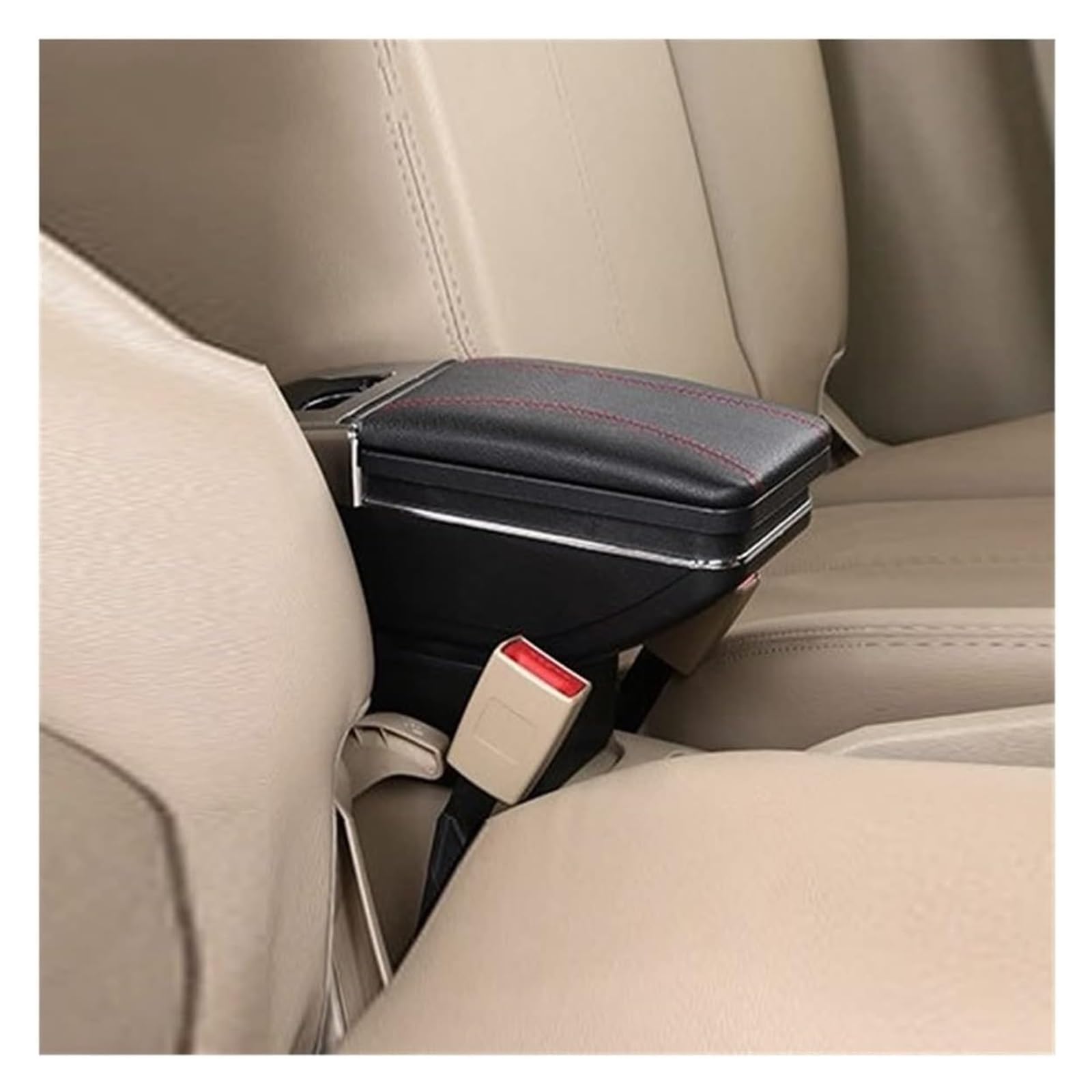 Auto Mittelkonsolen Armlehnen Für Kia Für Spectra 2010-2018 Auto Armlehne Usb-schnittstelle Arm Rest Aufstieg Lagerung Box Center Konsole(Red thread) von Spring talks