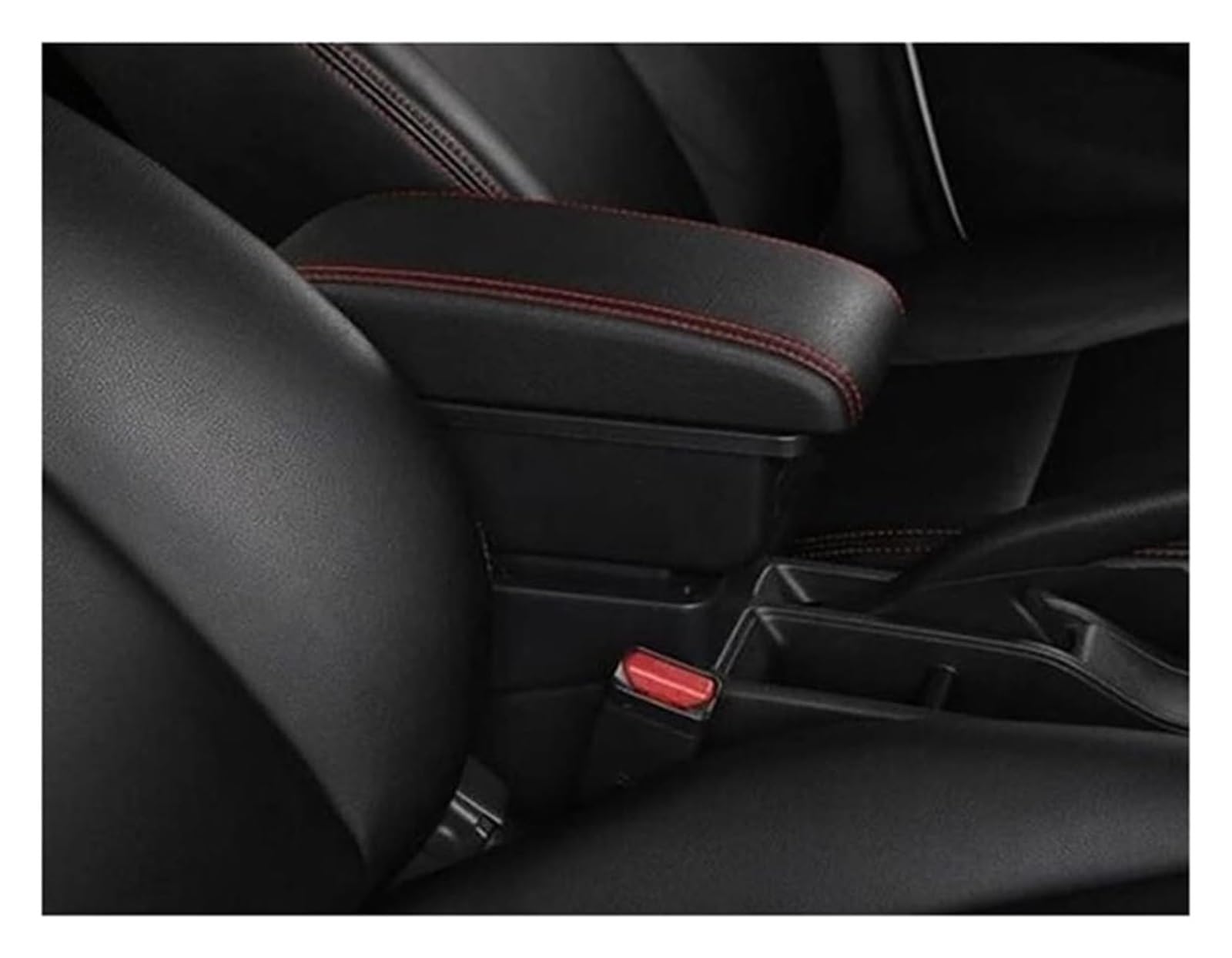 Auto Mittelkonsolen Armlehnen Für Peugeot 107 Armlehne Box Zentrale Lagerung Box Innen Lagerung Auto Armlehne Auto Zentrale Armlehne Auto-styling(B Red Line) von Spring talks