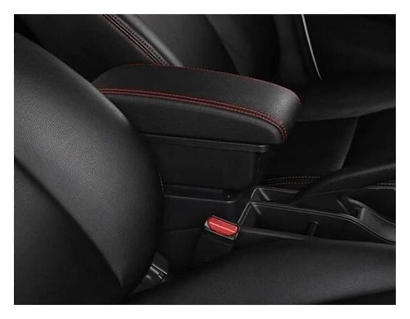 Auto Mittelkonsolen Armlehnen Für Peugeot 107 Armlehne Box Zentrale Lagerung Box Innen Lagerung Auto Armlehne Auto Zentrale Armlehne Auto-styling(C Red Line) von Spring talks