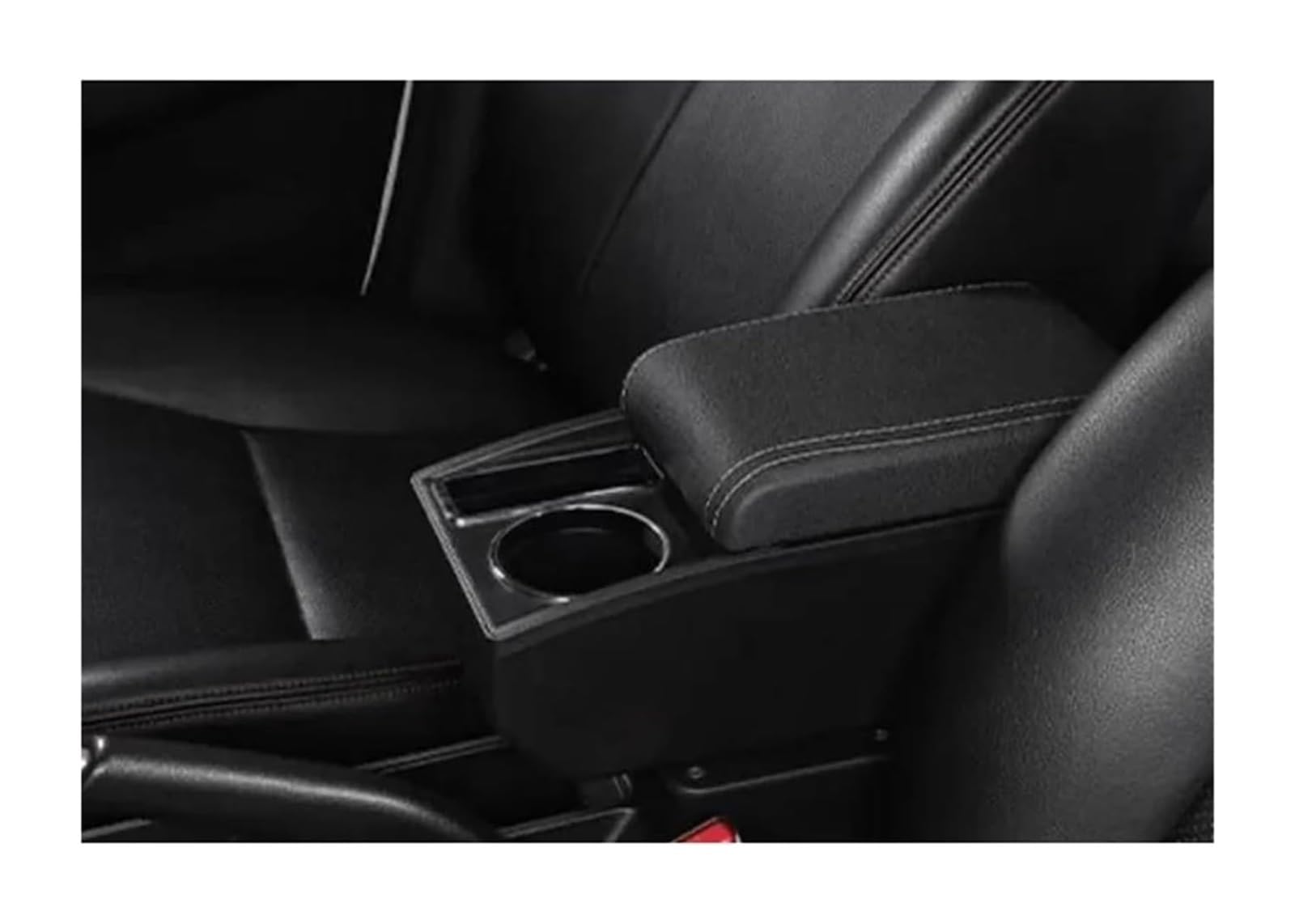 Auto Mittelkonsolen Armlehnen Für Peugeot 2008 Für Peugeot 208 2019-2024 Auto Armlehne Aufbewahrungsbox Innen Auto Armlehne Box(N1 White Line No Usb) von Spring talks