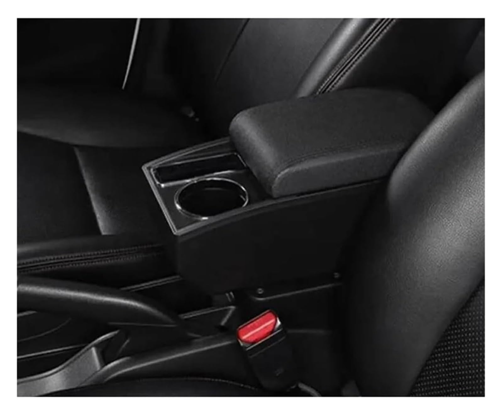 Auto Mittelkonsolen Armlehnen Für Peugeot 2008 Für Peugeot 208 2019-2024 Auto Armlehne Aufbewahrungsbox Innenraum Auto Armlehne Box Zubehör(N1 Black Line No Usb) von Spring talks