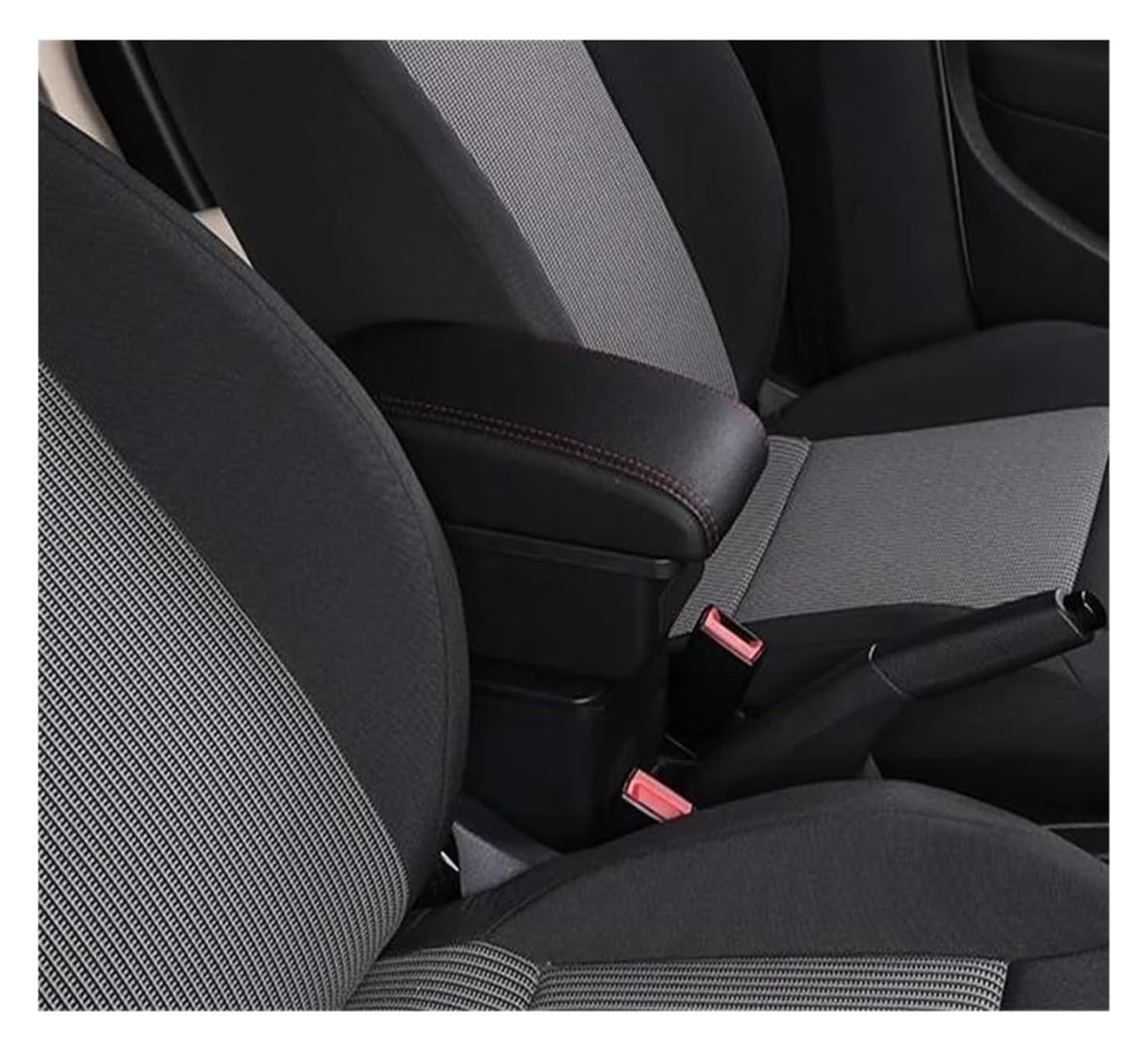 Auto Mittelkonsolen Armlehnen Für Peugeot 208 2008 2019 2020 2021 Auto Armlehne Storage Box Interne Änderung Mit USB(B1 No Usb,Black red) von Spring talks