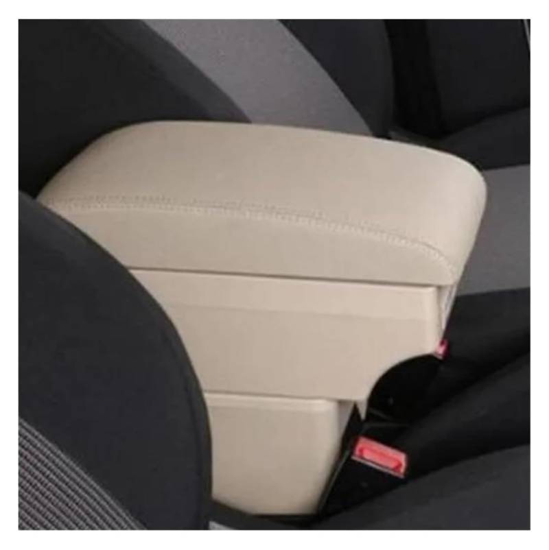 Auto Mittelkonsolen Armlehnen Für Peugeot 307 CC Für Cabrio Armlehnenbox Auto Armlehnenbox Innenraum Nachrüstung USB Lade Auto Armlehnen(C4 Beige 7 Usb) von Spring talks