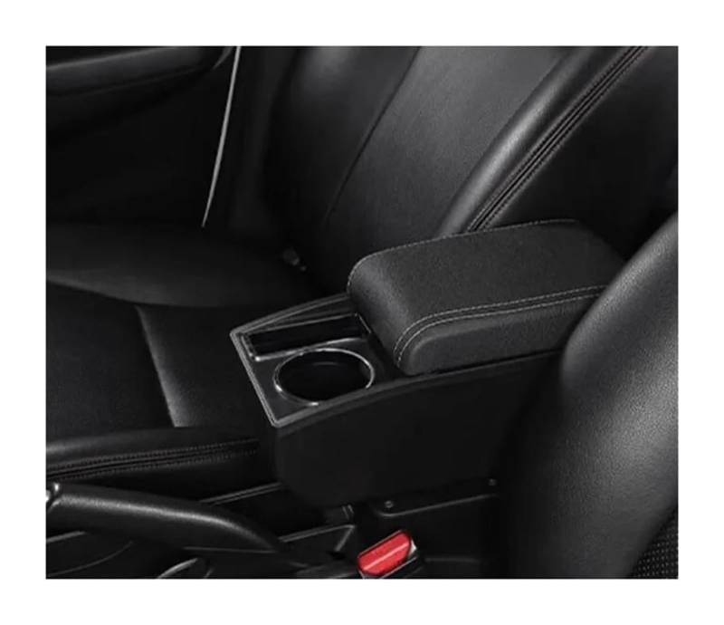 Auto Mittelkonsolen Armlehnen Für T&oyota Für Aygo X Lagerung Center Console Armlehne Box Auto Armlehne Lagerung Box Tasse Halter Innen(N1 White Line No Usb) von Spring talks