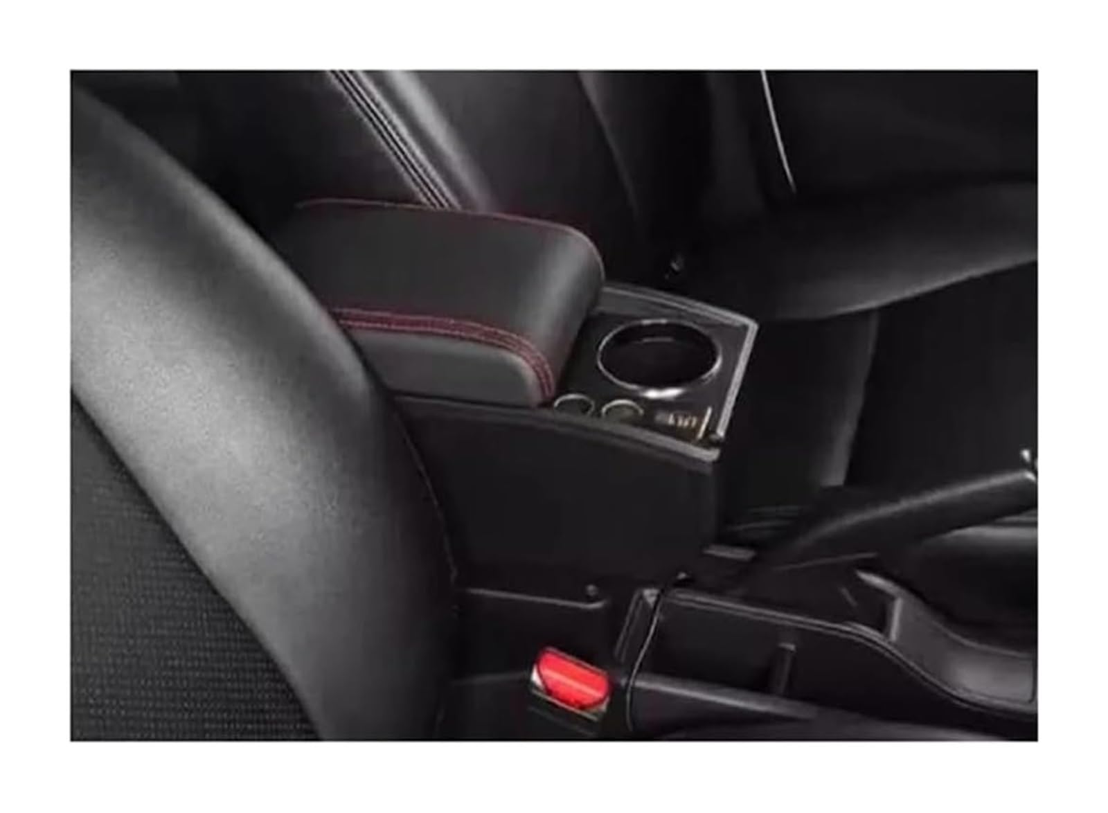 Auto Mittelkonsolen Armlehnen Für T&oyota Für Aygo X Lagerung Center Console Armlehne Box Auto Armlehne Lagerung Box Tasse Halter Innen(W Fast Charging) von Spring talks