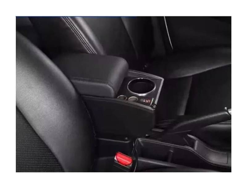 Auto Mittelkonsolen Armlehnen Für T&oyota Für Aygo X Lagerung Center Console Armlehne Box Auto Armlehne Lagerung Box Tasse Halter Innen(W1 Fast Charging) von Spring talks