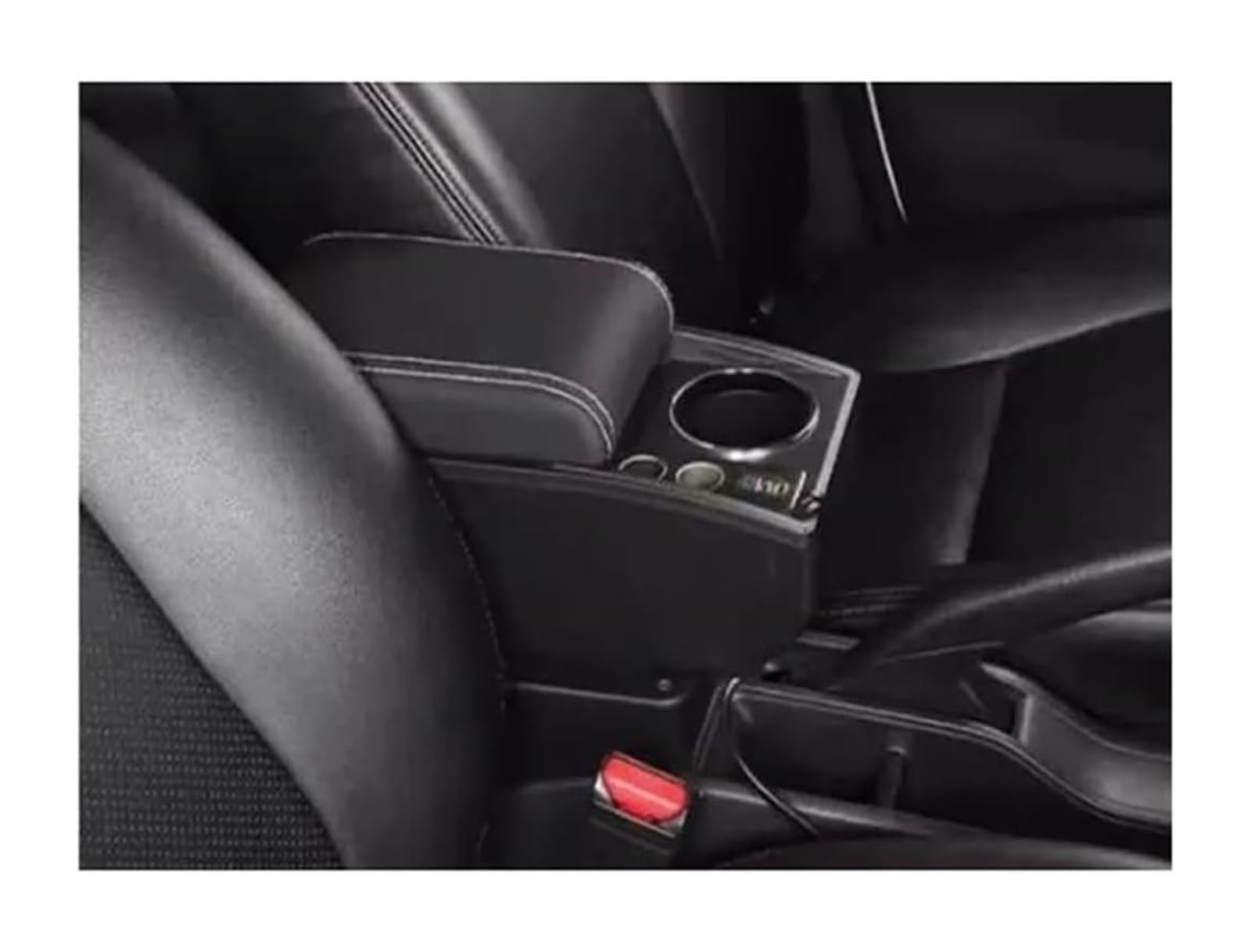 Auto Mittelkonsolen Armlehnen Für T&oyota Für Aygo X Lagerung Center Console Armlehne Box Auto Armlehne Lagerung Box Tasse Halter Innen(W2 Fast Charging) von Spring talks