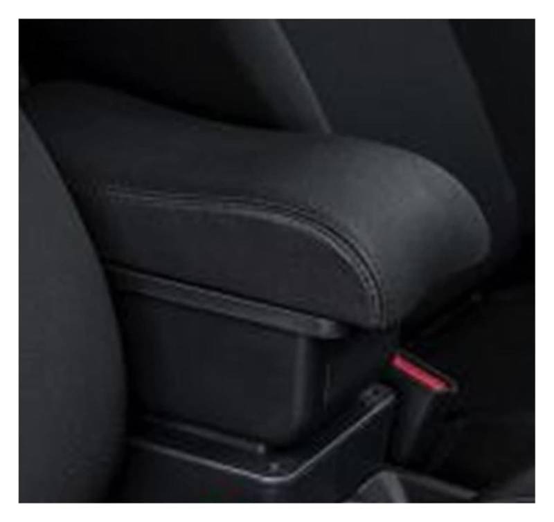 Auto Mittelkonsolen Armlehnen Für T&oyota Für Yaris Für Cross 2020 2021 2022 Armlehnenbox Auto Armlehne Center Storage Box Innenraum Mit USB(A,White lines) von Spring talks