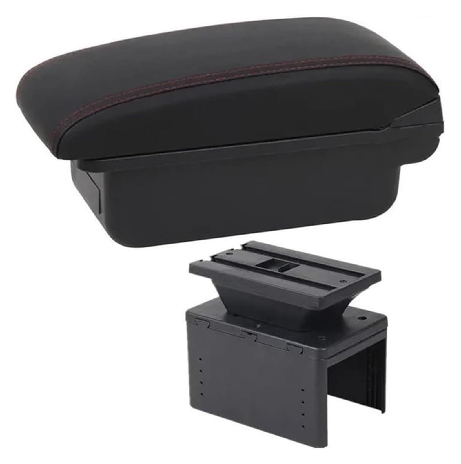 Auto Mittelkonsolen Armlehnen Für TT Coupe Center Console Storage Box Armlehne Auto Armlehne Interior Center Storage Box USB(A1 Red Line No Usb) von Spring talks