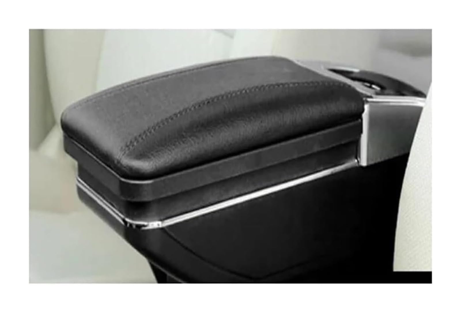 Auto Mittelkonsolen Armlehnen Für VW Für Polo Für Vento 2010 2011 2012 2013 2014 2015 2016 2017 2018 Armlehne Box Center Center Console Storage(A Style Black Line) von Spring talks