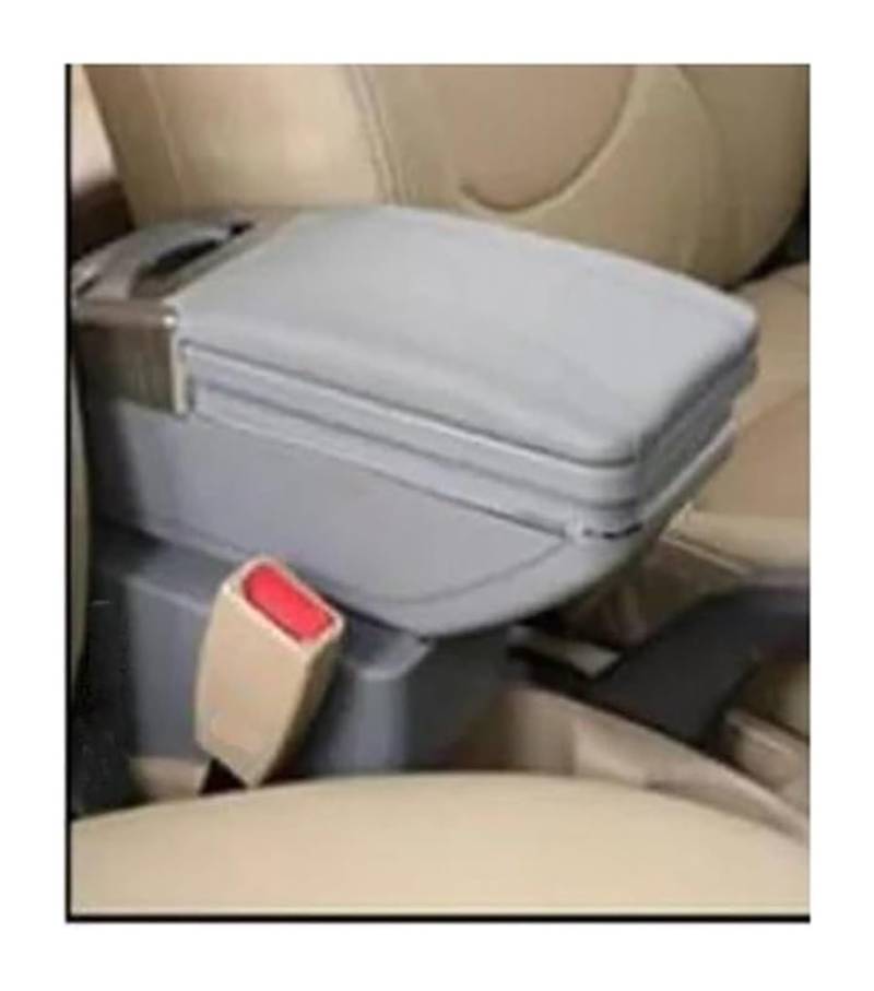 Auto Mittelkonsolen Armlehnen Für VW Für Polo Für Vento 2010 2011 2012 2013 2014 2015 2016 2017 2018 Armlehne Box Center Center Console Storage(A Style Grey) von Spring talks