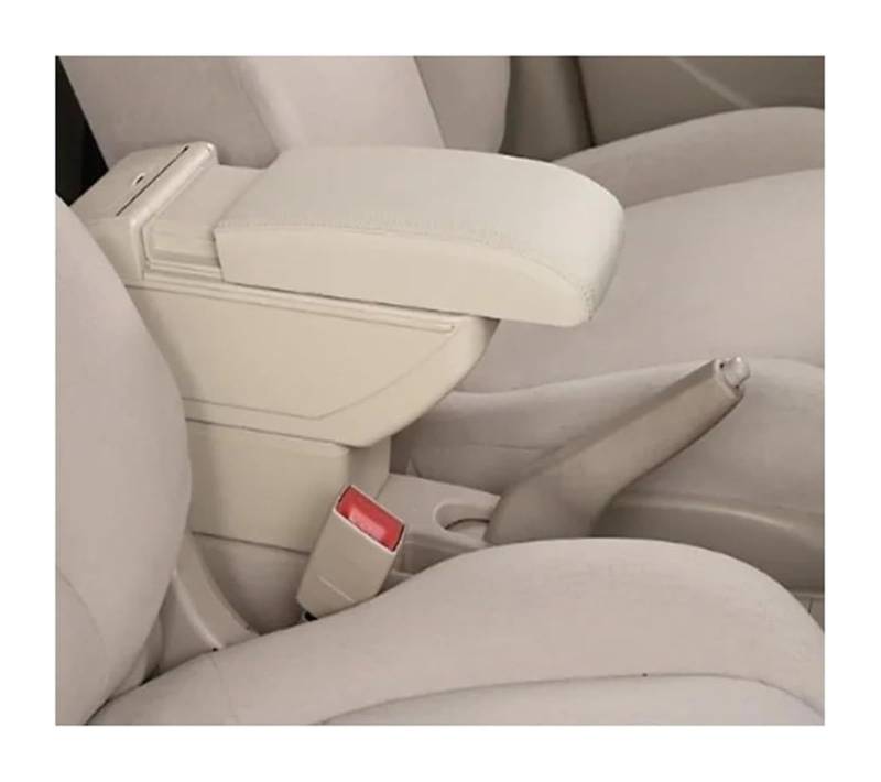 Auto Mittelkonsolen Armlehnen Für VW Für Polo Für Vento 2010 2011 2012 2013 2014 2015 2016 2017 2018 Armlehne Box Center Center Console Storage(B2 Style Beige) von Spring talks