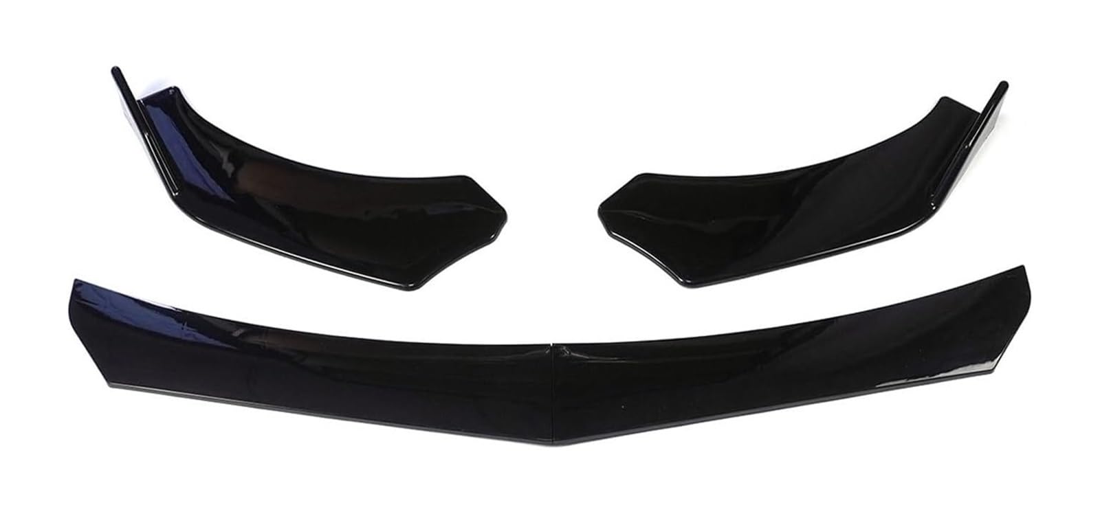 Frontspoiler Für B&MW Auto-Frontstoßstangen-Lippenkörper-Kit Spoiler-Splitter-Diffusor 4-teiliges Verstellbares Universal-Canard-Splitter-Frontspoiler(A-Style Bright Black) von Spring talks