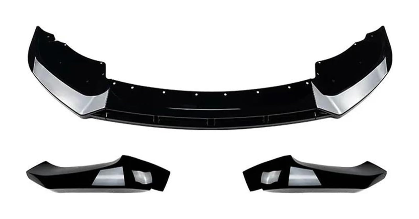 Frontspoiler Für B&MW X3 F25 X4 F26 Für LCI Sport 2014-2017 Auto Vordere Stoßstange Untere Lippe Splitter Diffusor Body Kit Spoiler Stoßstangenschutz(Gloss Black Set) von Spring talks