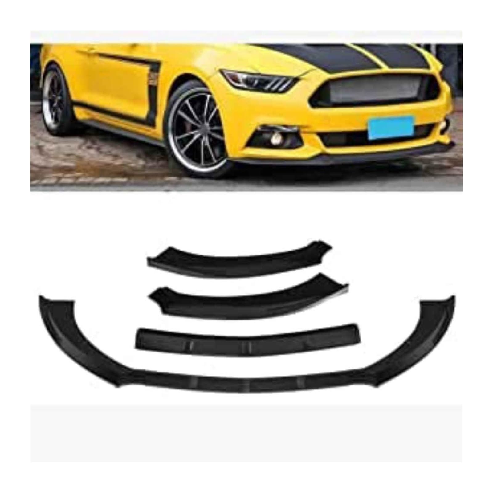 Frontspoiler Für Ford Für Mustang 2015-2017 Frontschürze Lippe Kinn Spoiler Carbon Look Front Diffusor Diffusor Auto Front Spoiler von Spring talks