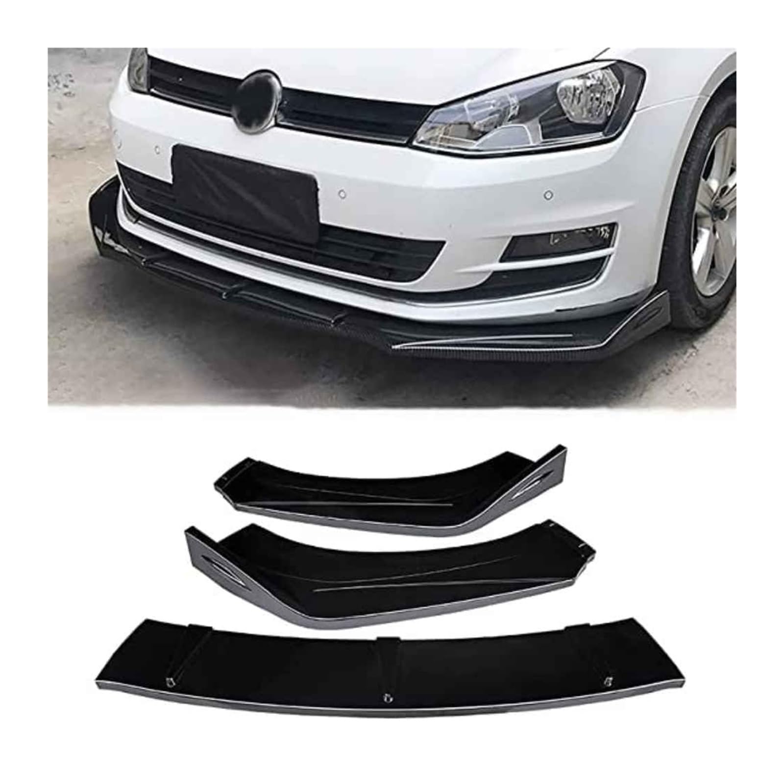 Frontspoiler Für G&olf 2020-2022 Frontschürze Lippe Kinnspoiler Carbon Look Frontdiffusor Diffusor Normal-C Mattschwarz Auto-Frontspoiler(BGlossyBlack) von Spring talks