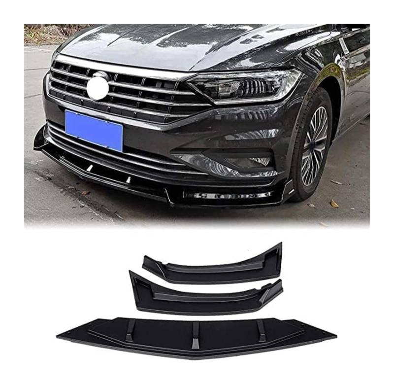 Frontspoiler Für J&etta MK7 2019-2021 Frontschürze Lippe Kinn Spoiler Carbon Look Front Diffusor Diffusor Mattschwarz Auto Front Spoiler(B) von Spring talks