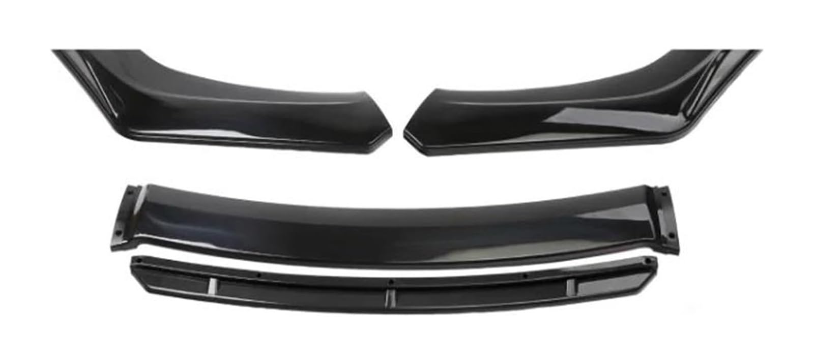 Frontspoiler Für M&ITSUBISHI Für Lancer 2008-2017 Seite Spoiler Splitter Diffusor Körper Kit Guards Deflektor Auto Front Spoiler 4PCS(Schwarz) von Spring talks