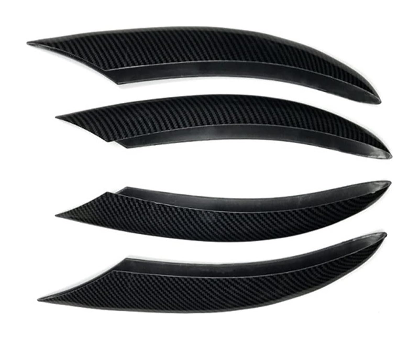 Frontspoiler Für M&erces Für B&enz C-Klasse W205 C200 C260 2019-2022 Auto-Frontnebelscheinwerferstreifen Lufteinlassgitter Verkleidungsabdeckung Spoilerflügel(4pcs Carbon Look) von Spring talks