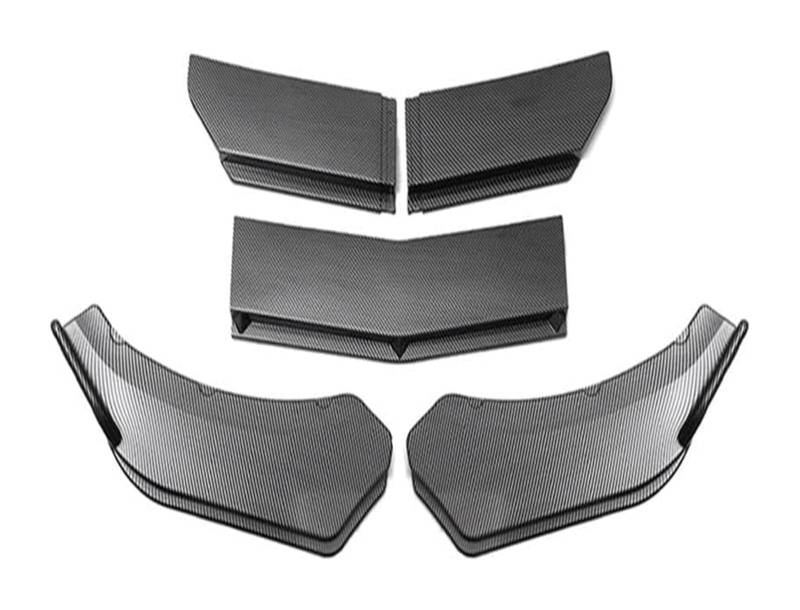 Frontspoiler Für T&oyota 5Pcs Universal Auto Front Stoßstange Separator Lip Body Kit Ente Lip Separator Front Spoiler Auto Front Stoßstange Splitter(3 5Pcs Carbon Fiber) von Spring talks