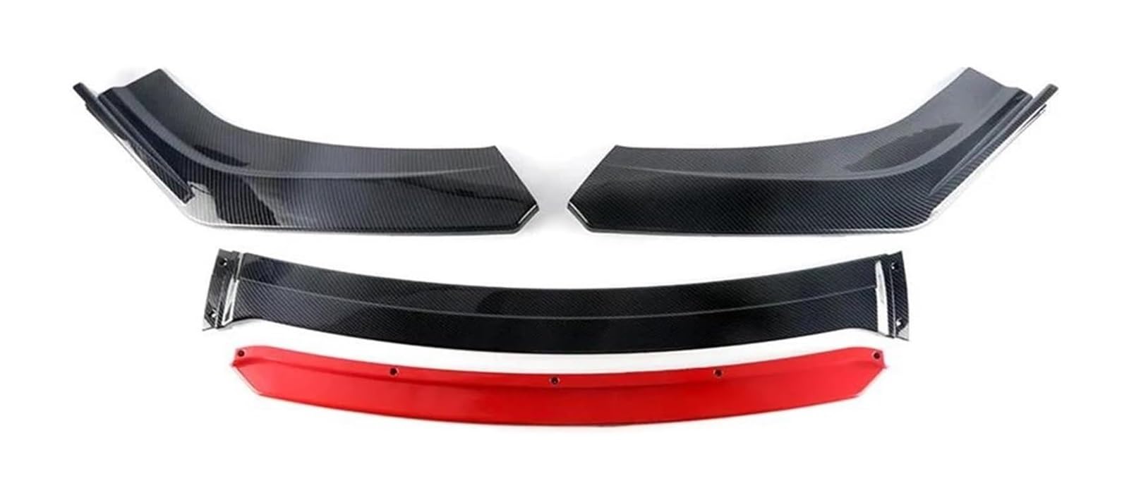 Frontspoiler Für VW Für G&olf MK5 6 7 Auto Front Lower Lip Splitter Spoiler Schutz Sport Diffusor Universal Auto Front Spoiler(Carbon black red) von Spring talks