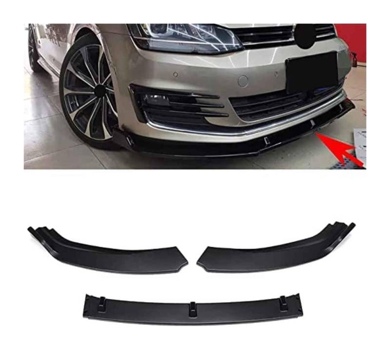 Frontspoiler Für VW Für G&olf MK7 2014-2017 Frontstoßstange Lippe Kinnspoiler Carbon Look Frontdiffusor Diffusor Normal-C Mattschwarz(CMatteBlack) von Spring talks