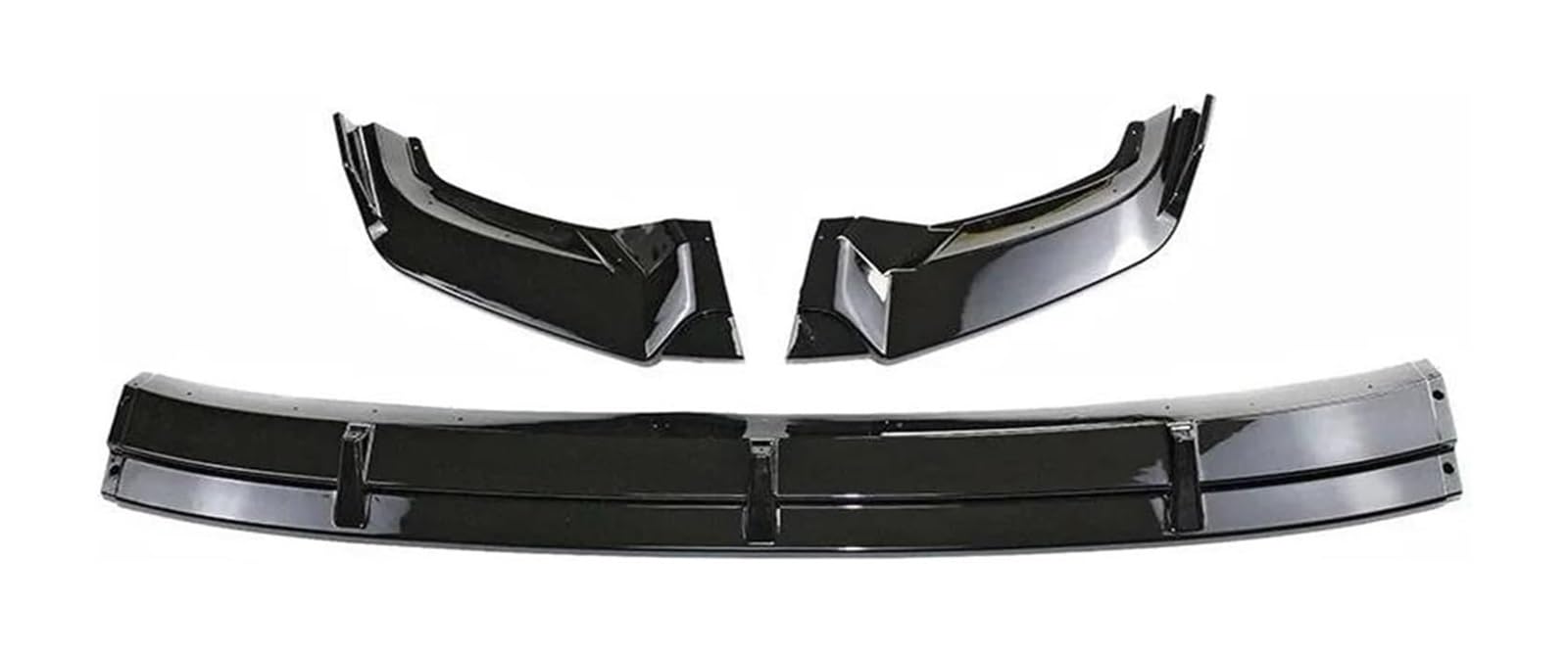 Frontspoiler Für VW Für T&iguan Für L 2017-2020 Body Kit Spoiler Splitter Autoscooter Kinn Lip Splitter Schutz Protector Auto Vordere Stoßstange Lippe(Glossy Black) von Spring talks