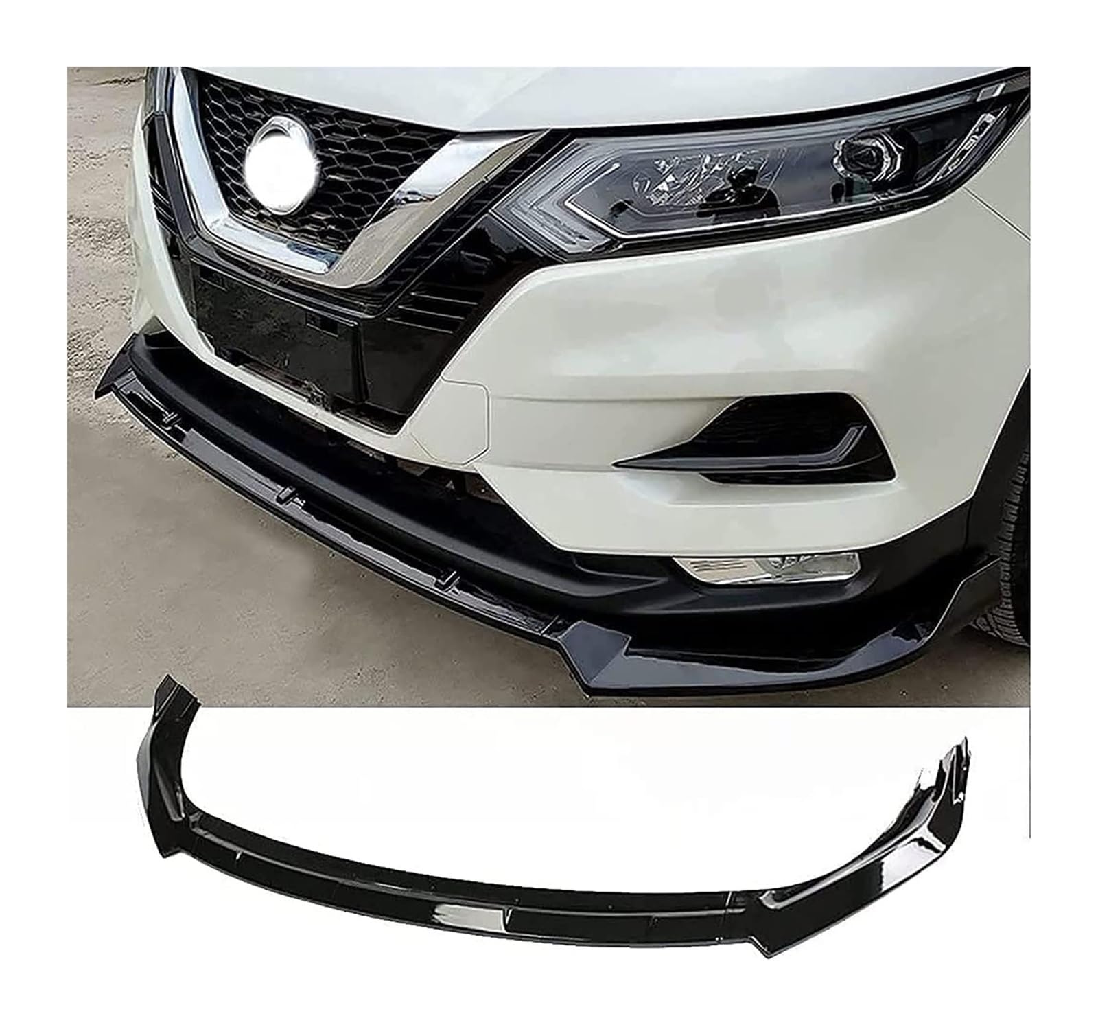 Frontspoiler Für X-Trail Für Xtrail 2017-2020 Frontschürze Lippe Kinn Spoiler Carbon Look Front Diffusor Diffusor Auto Front Spoiler von Spring talks