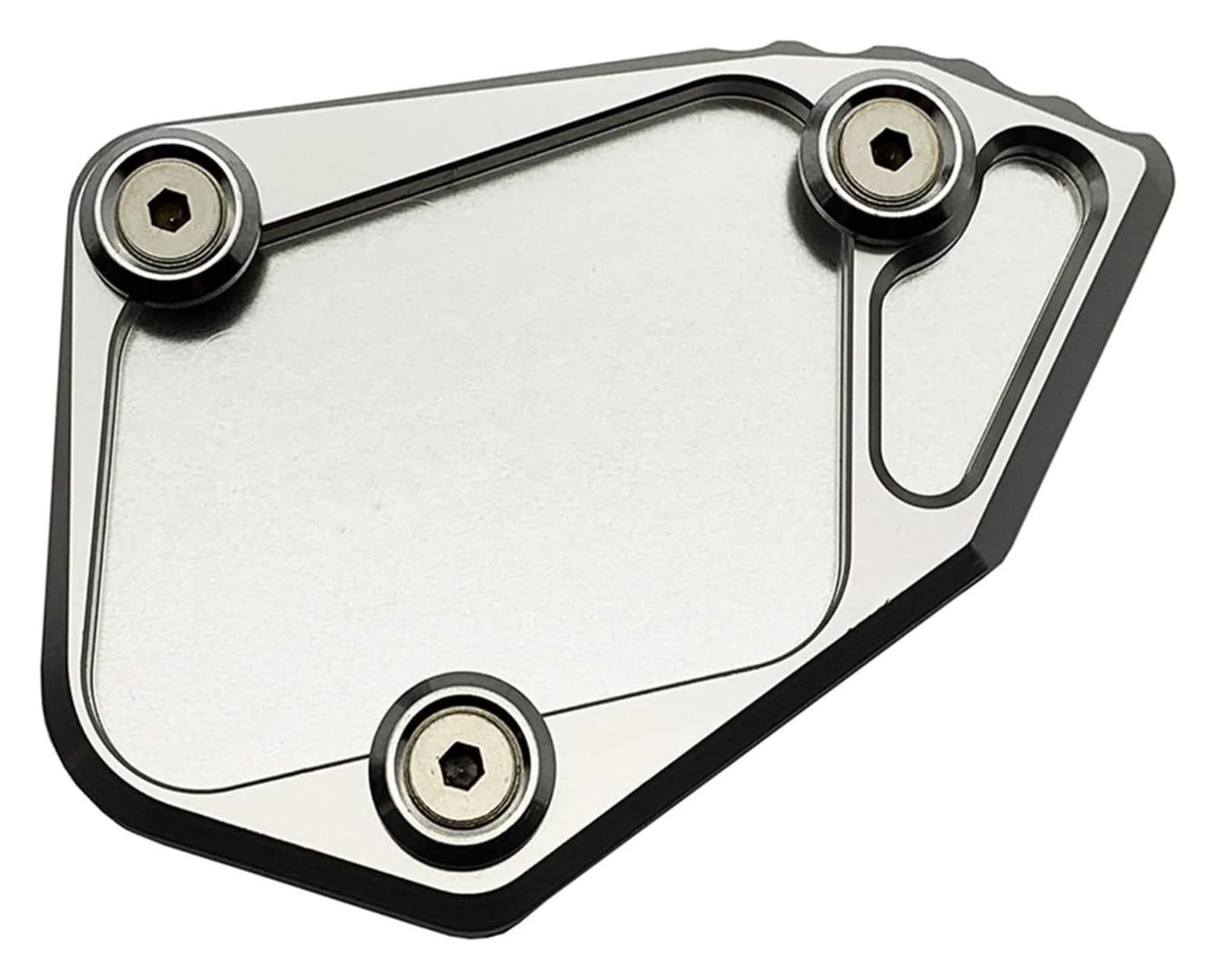 Für R1200gs ADV 2008-2012 CNC-Aluminiumlegierung Motorrad-Ständervergrößerungsfuß-Seitenständerpolsterrahmen-Stativplattenhalterung Motorrad-Ständerpolster(Silber) von Spring talks