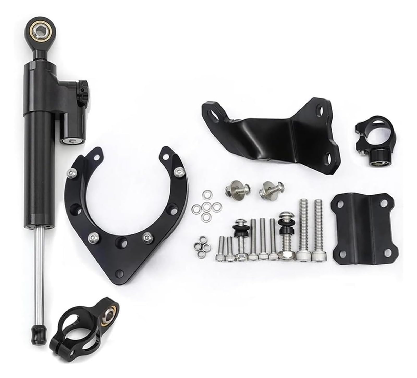 Für Y&amaha Für MT07 FZ07 2020-2023 Lenkungsdämpfer Motorradstabilisierungsdämpferhalterung Montagesatz Lenkungsdämpfer Lenkungsdämpfer Stabilisator(Set 2) von Spring talks