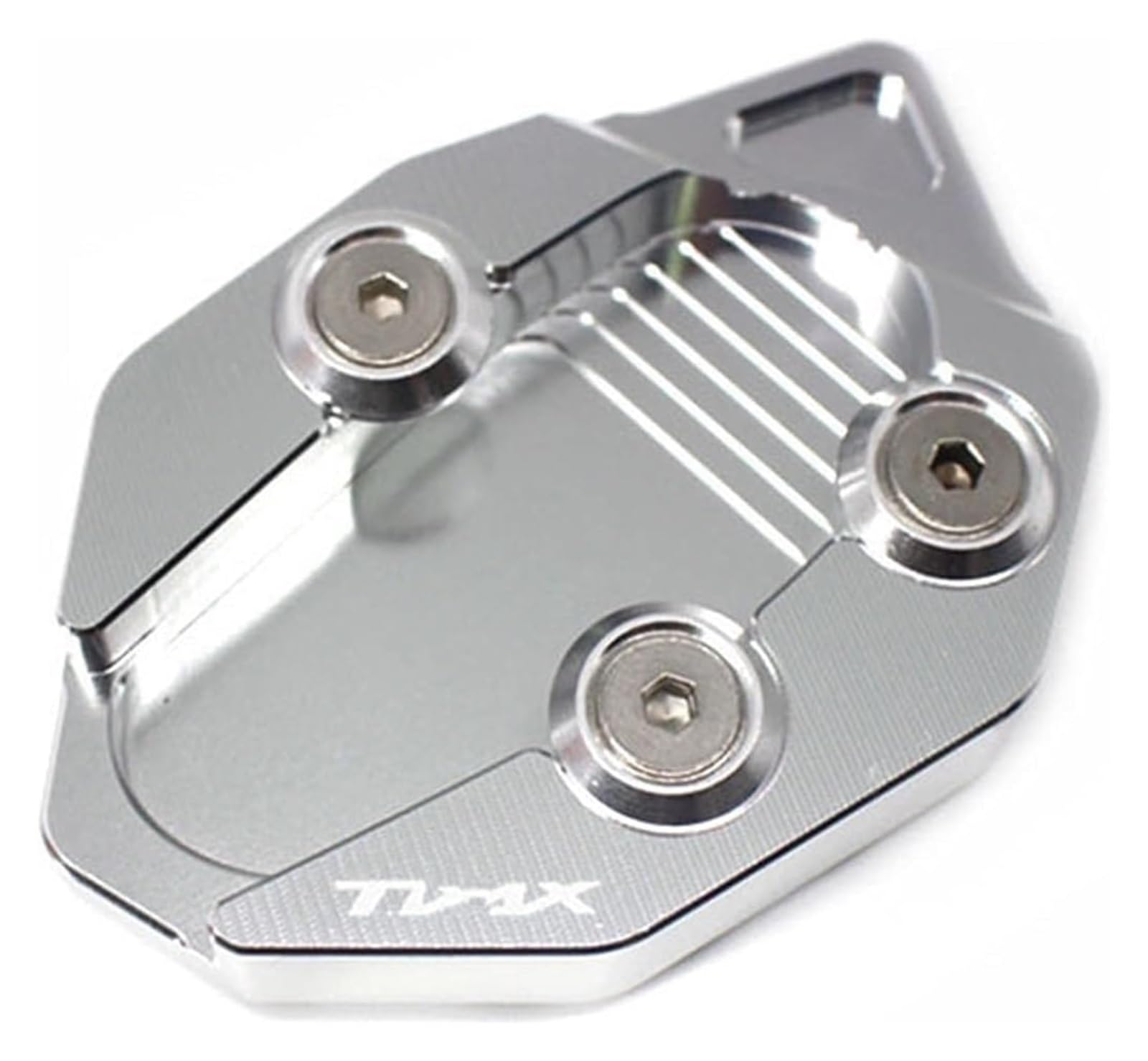 Für Y&amaha TMAX530 T-MAX 530 T-MAX530 2012-2014 Motorrad Kickstand Extension Support Plate Seitenständervergrößerung Motorrad-Ständerpolster(Silber) von Spring talks