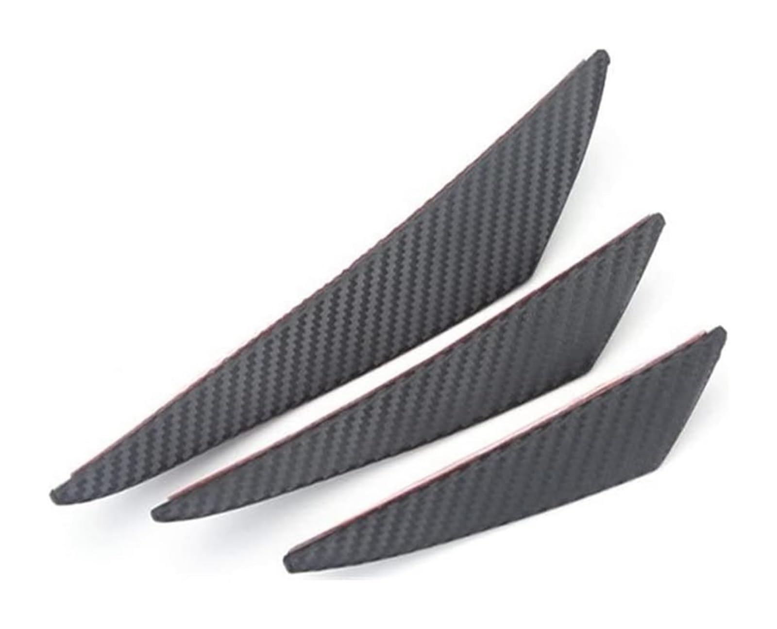 Heckspoiler 6PCS Universal Gummi Auto Vorderen Stoßfänger Lip Schutz Hinten Diffusor Auto Carbon Fiber Spoiler Splitter Flügel Guar(Rear right) von Spring talks