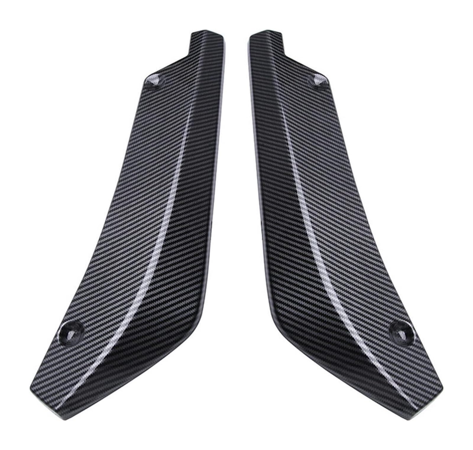 Heckspoiler Für Ford Für Mustang 2000 2021 2022 Seite Spoiler Diffusor Canards Auto Zubehör 2PCS Hinten Stoßstange Splitter Abdeckung(Carbon Fiber Look) von Spring talks