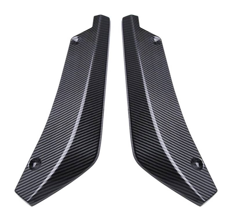 Heckspoiler Für Ford Für Mustang 2000 2021 2022 Seite Spoiler Diffusor Canards Auto Zubehör 2PCS Hinten Stoßstange Splitter Abdeckung(Carbon Fiber Look) von Spring talks