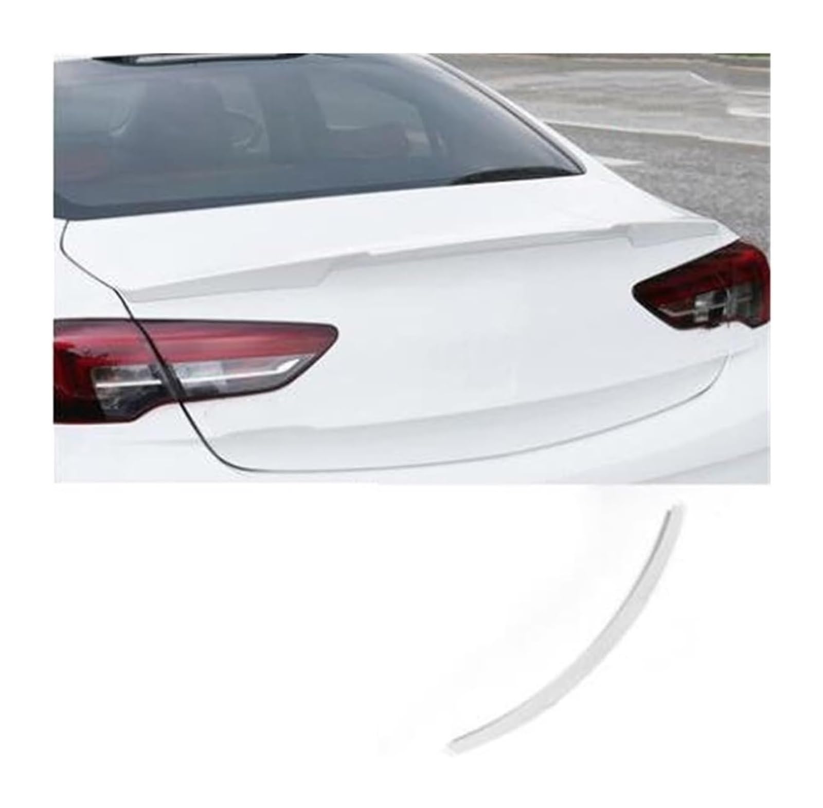 Heckspoiler Für Insignia Spoiler 2017-2019 Auto Hinten Dach Spoiler Hinten Flügel Körper Kit Auto Zubehör Auto Heckspoiler Schwanz Flügel(Weiß) von Spring talks