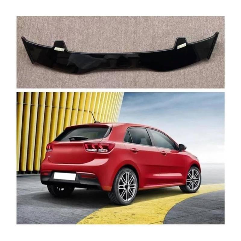 Heckspoiler Für KIA Für Rio LX IVT 2020 ABS Kunststoff Dach Hinten Flügel Lip Spoiler Fließheck Universal Hinten Flügel Auto Heckspoiler(Glossy Black) von Spring talks