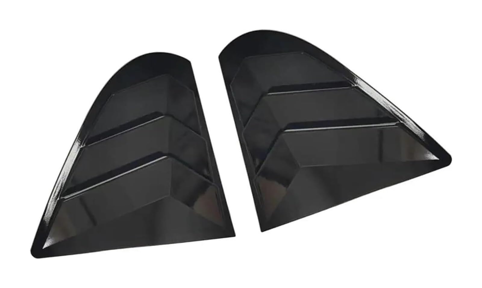 Heckspoiler Für M&ITSUBISHI Für Lancer EX X EVO 2008-2018 Auto Spoiler Hinten Stamm Spoiler 2PCS Hinten Fenster Shutter Jalousie Seite Vent Abdeckung Trim(Gloss Black) von Spring talks