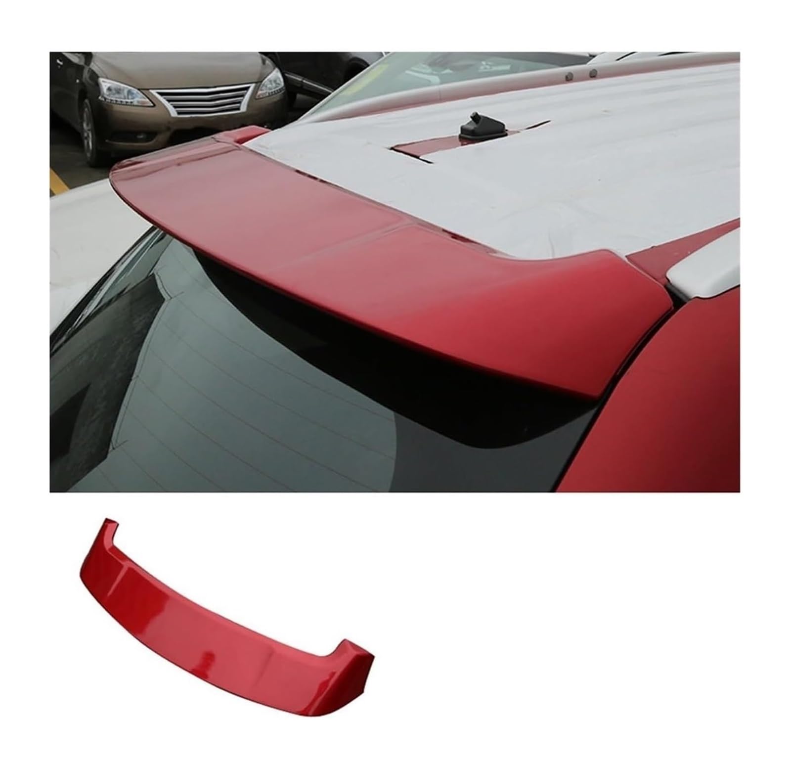 Heckspoiler Für M&ITSUBISHI Für Outlander 2013-2020 Auto Heckspoiler Schwanz Flügel Hinten Stamm Spoiler Auto Schwanz Flügel Dekoration Heckspoiler(rot) von Spring talks