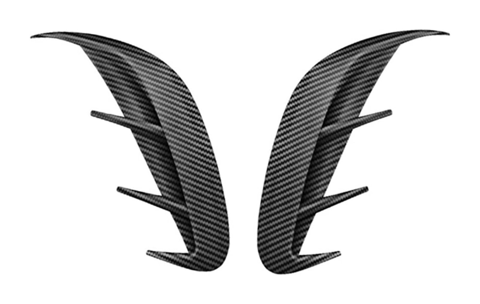 Heckspoiler Für M&ercedes Für B&enz C Klasse W206 2021 2022 1 Paar Auto Heckstoßstange Spoiler Air Vent Trim Cover(Carbon texture) von Spring talks