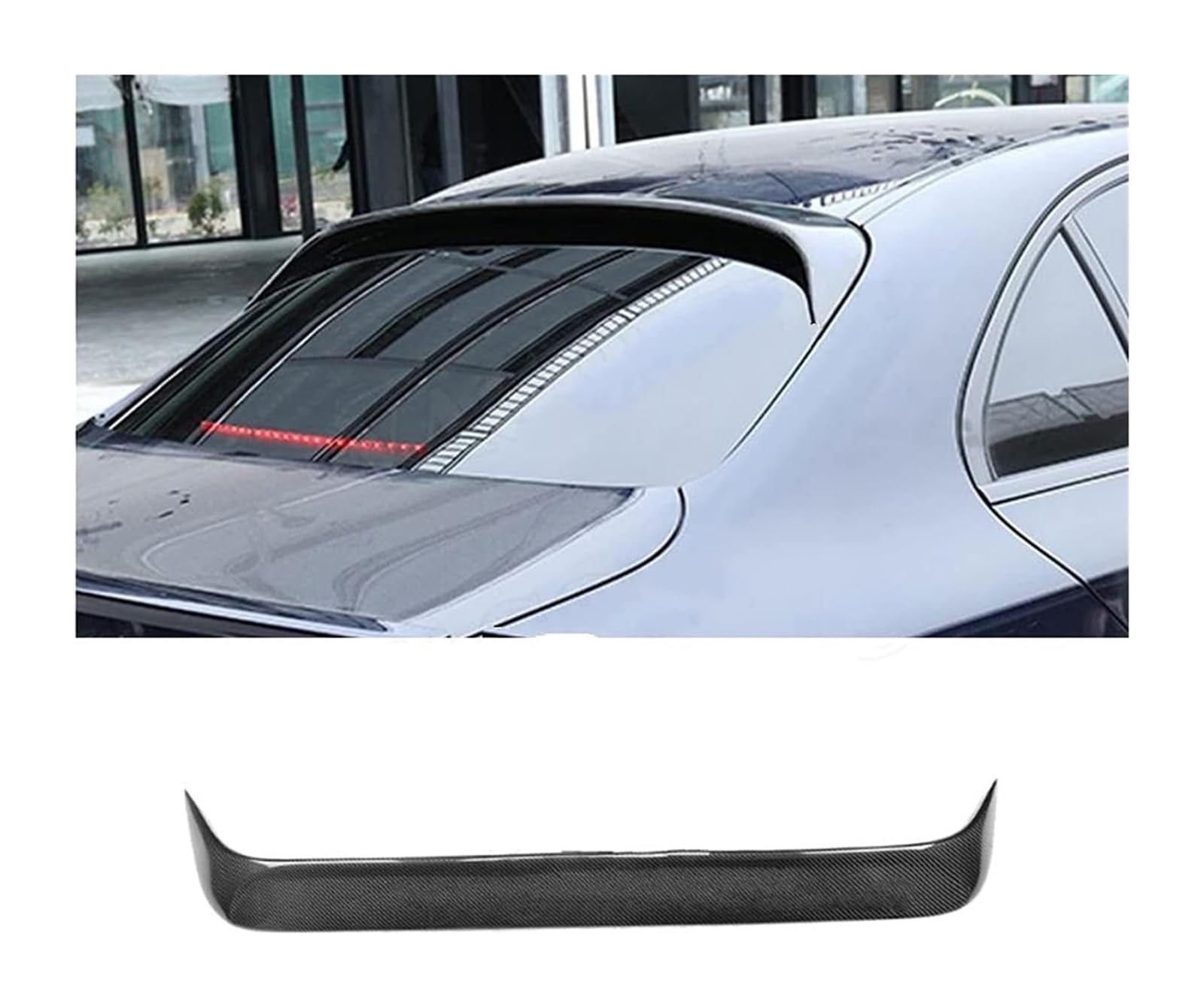 Heckspoiler Für M&ercedes Für B&enz Für C Klasse W205 C300 C63 Für AMG 2015-2019 Heckdachspoiler Fensterflügel Heckkoffer Heckflügel(P Style) von Spring talks